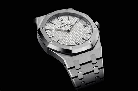 ap silver|ap royal oak black dial.